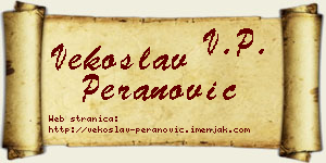 Vekoslav Peranović vizit kartica